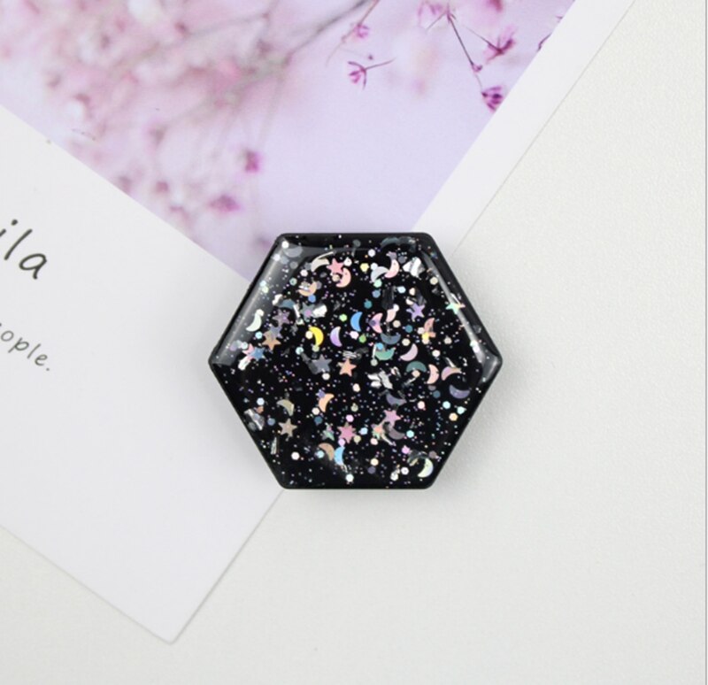 Zeshoekige gladde epoxy multifunctionele telefoonhouder met gripbevestiging, airbagbeugel voor mobiele telefoon en kleine tafel.: 5