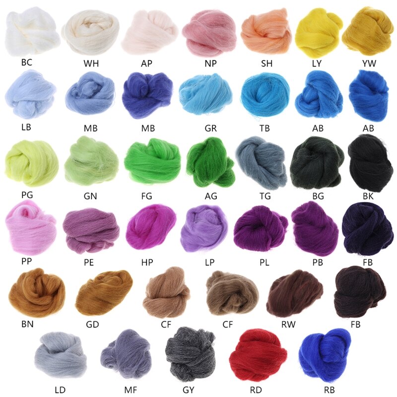 Mode Wol Corriedale Needlefelting Top Zwervende Geverfd Spinning Nat Vilten Fiber