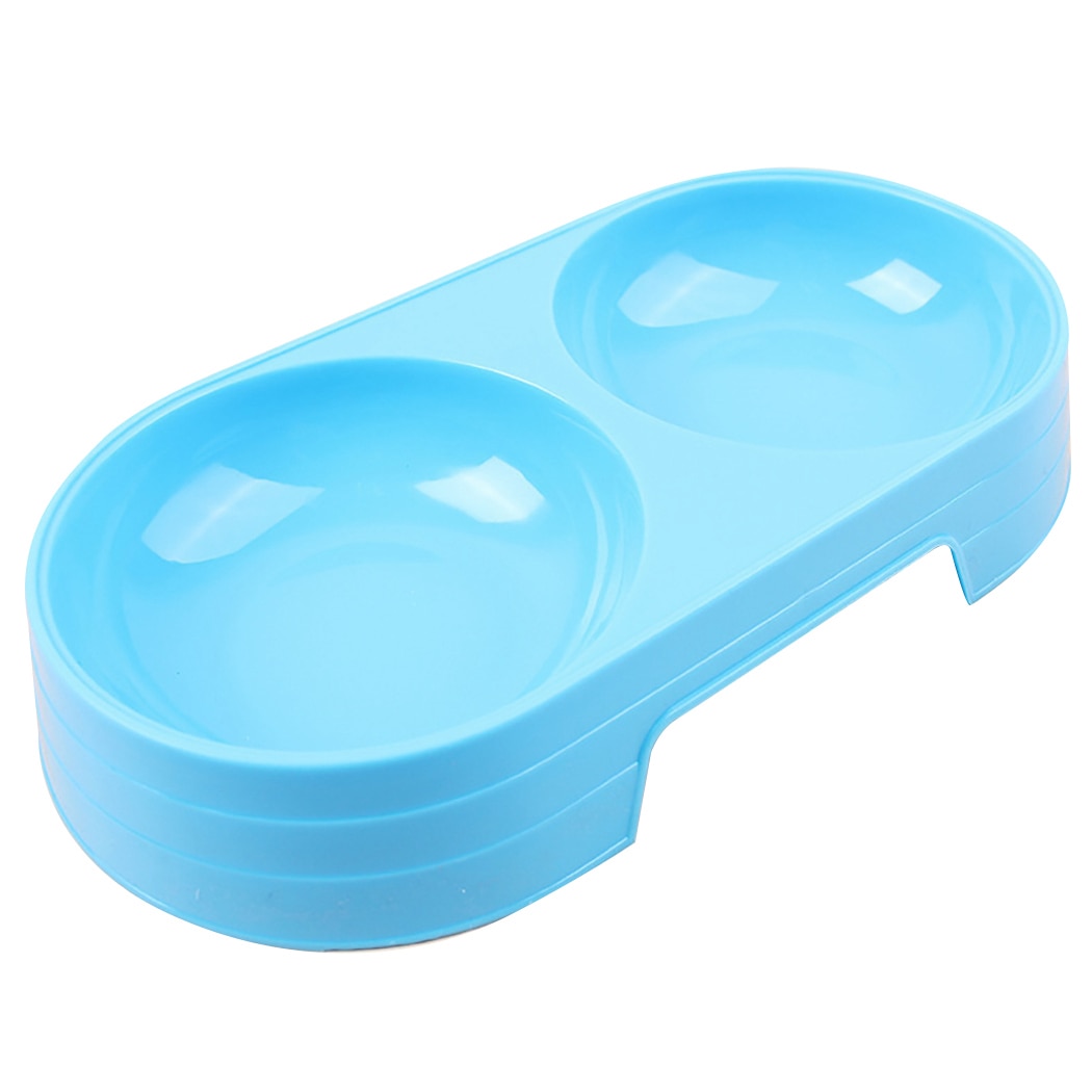 Cuenco de plástico para mascotas de Color caramelo, suministros de Alimentación de Mascotas, alimentador de agua para perros y gatos, Color aleatorio, 1 ud.: Blue