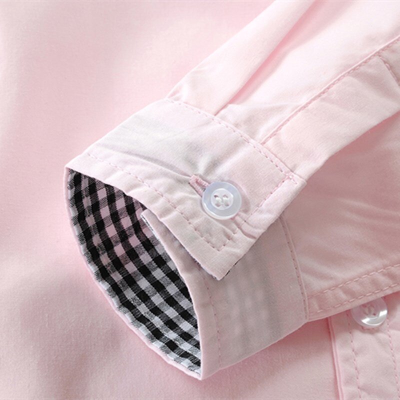 Chemises en Satin pour enfants, couleur unie, 100% coton, bonne , vêtements pour garçons
