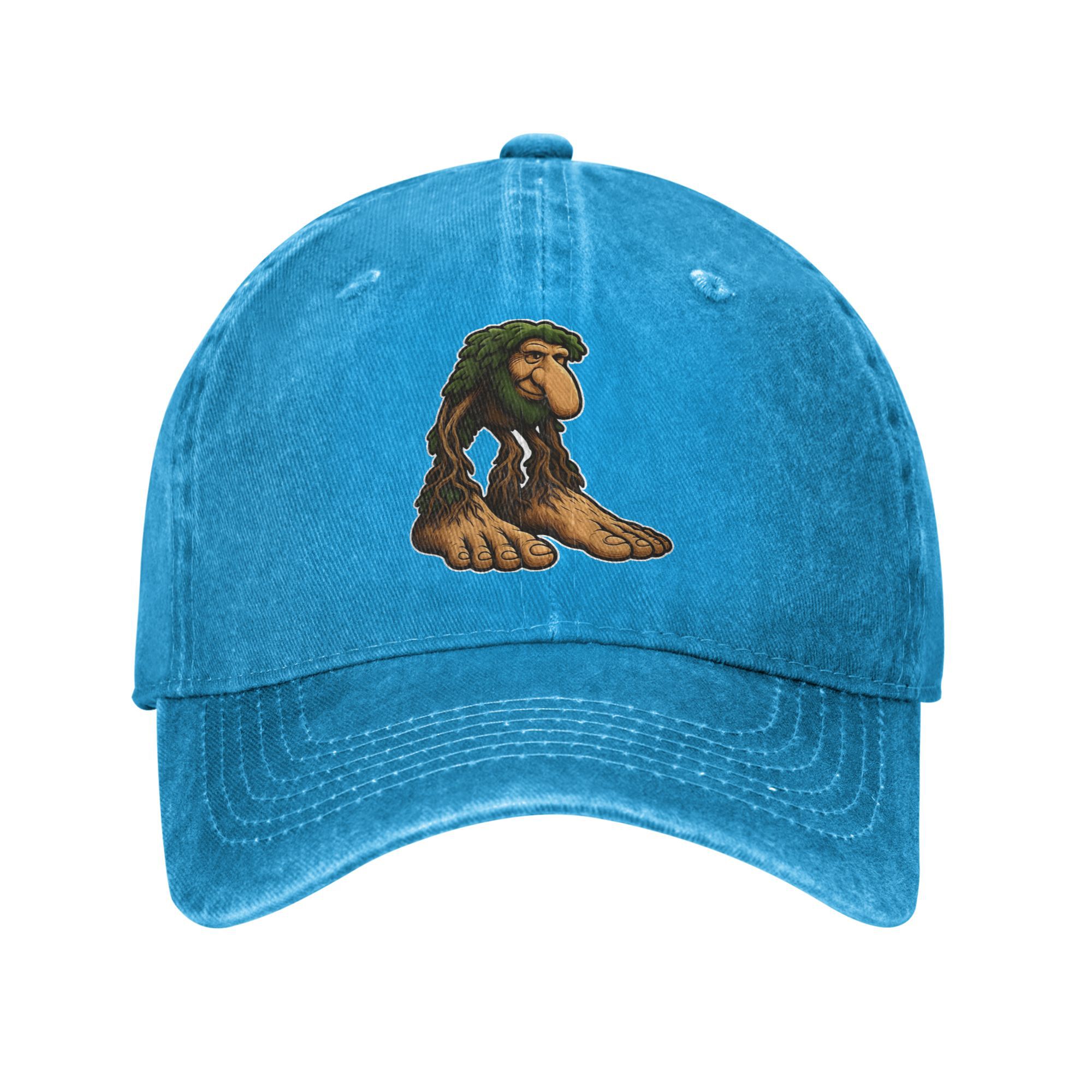 Brr Brr Patapim italien Brainrot Meme hommes femmes casquettes de Baseball en coton en détresse chapeaux casquette entraînements ajustement réglable Snapback chapeau: Bleu