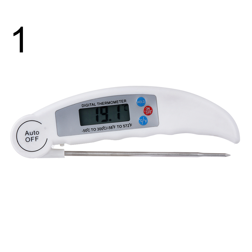Termómetro Digital para alimentos, sonda para carne y alimentos, aguja de lectura instantánea, termómetros para carne, LCD, cocina plegable, herramientas para barbacoa, Hogar Inteligente: 1