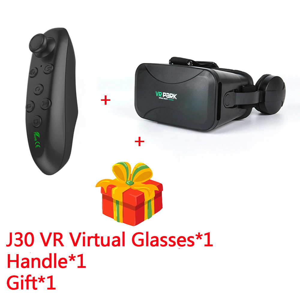 Immersive VR Game Equipment Head-mounted VR Virtual Reality 3D Glasses Audio-visual Integrated Mobile Phone 3D Cinema Helmet: J30 VR and Handle