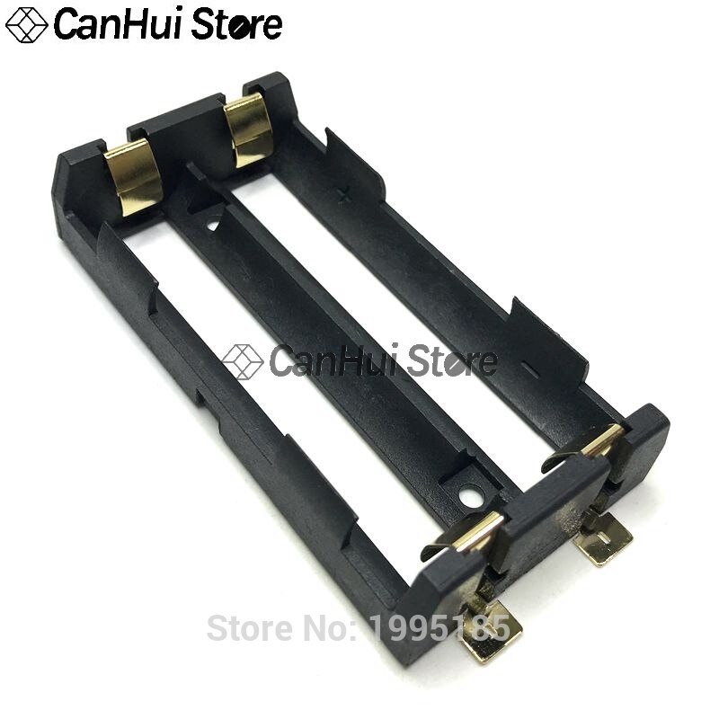 1PCS 1x 2x 18650 Battery Holder SMD SMT Batteries Case Storage Box With Pins 1/2 slot 18650 Rechargeable Battery Shell Connector: 2x18650 SMT