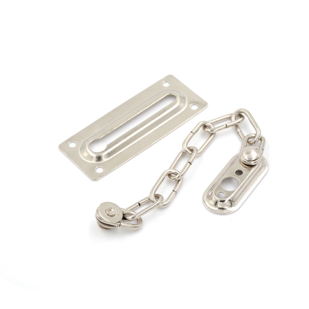 Chrome Chain Door Safety Guard Latch Security Peep Bolt Locks Cabinet Latches DIY Home Tools