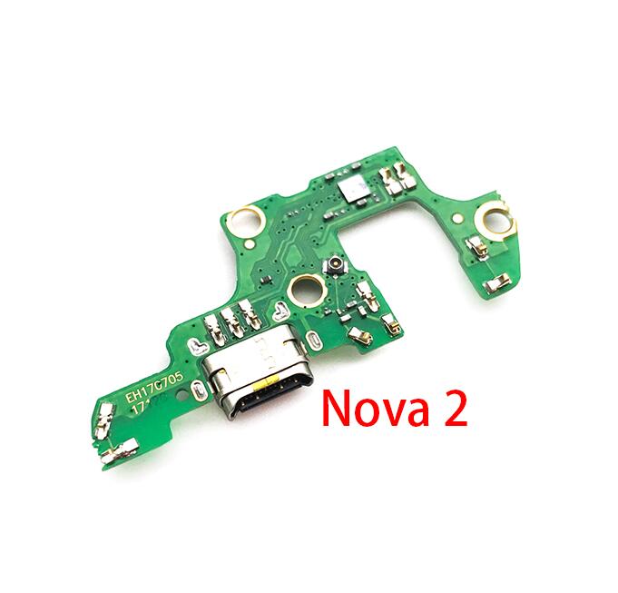 Usb ladeport dock-kontakt flex kabel med mikrofon for huawei nova 2 plus 2s 3 3i 3e 4 4e 5 5i pro usb-kort: Nova 2