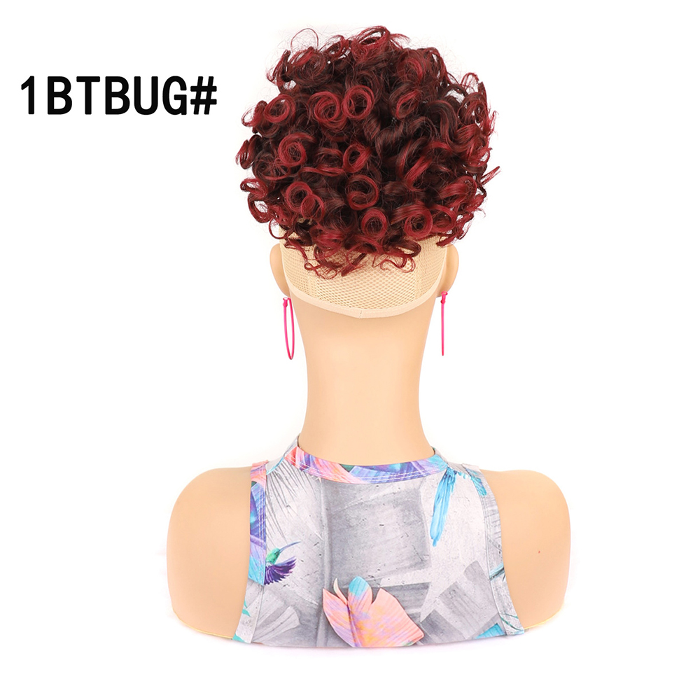 Chignon en désordre pour femmes, cordon élastique, vague lâche, grand Chignon bouclé, Extension queue de cheval bouffante synthétique: T4/27/30