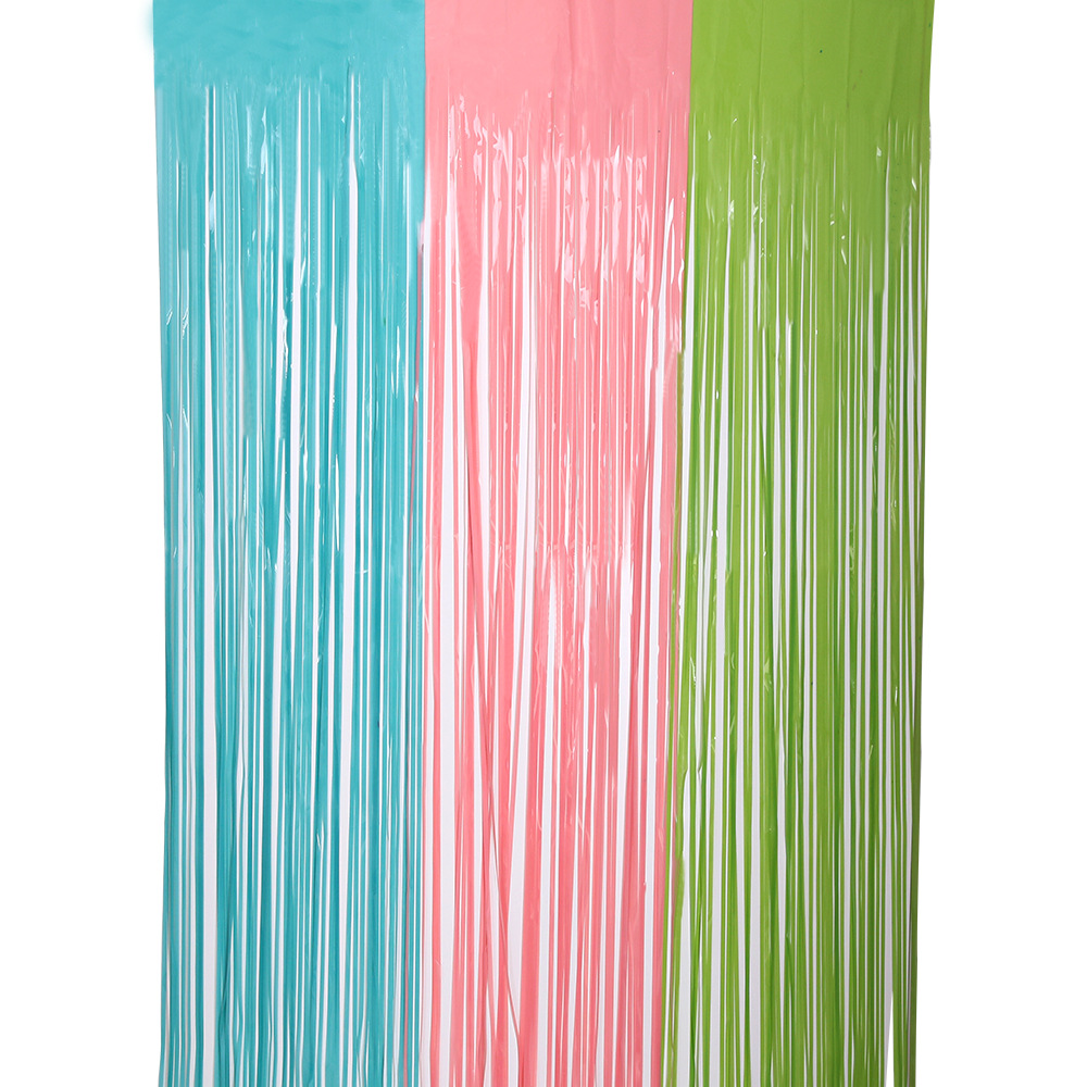 Rideau à paillettes de 2m de long, 1 pièce, décorations de fête d'anniversaire, arrière-plan mural scintillant, décoration de mariage: 3Color MIx1