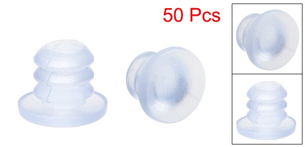 10/20/30/50/100 Pcs Siliconen Zachte Stem Bumpers 5Mm Draad Diameter Voor Glazen Tafel Kast: 50Pcs