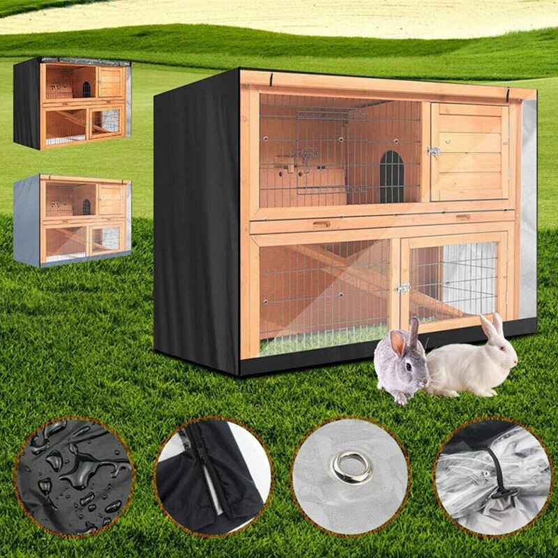 4FT Konijnenhok Cover Farm Animal Kooi Winddicht Cover Pet Bunny Kooi Stofkap Waterdichte Stofkap Eenvoudige Reiniging