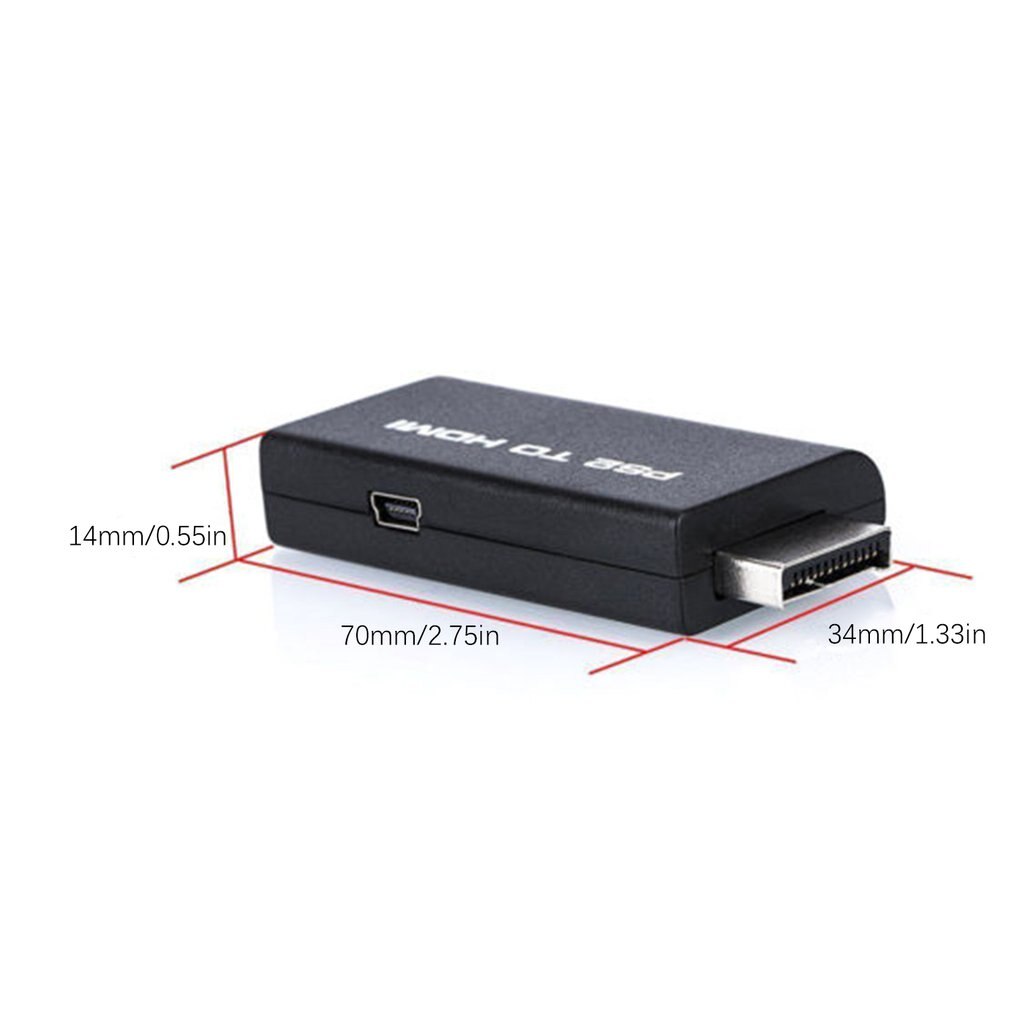 Portable PS2 to HDMI Audio Video Converter Adapter AV HDMI Cable For SONY PlayStation 2 Plug And Play Parts