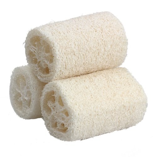 3PCS Natural Loofah Bath Body Shower Sponge Scrubber (Large): Default Title