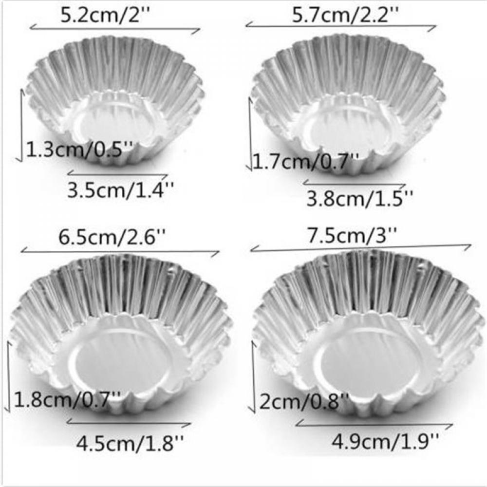 10 stuks eiertaart aluminium cupcake cake koekjesvorm puddingvorm bakvorm verdikte eiertaartvorm m-b05