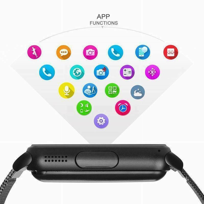 Z60 montre intelligente horloge en métal avec fente pour carte Sim caméra à Message poussoir connectivité Bluetooth pour Android IOS téléphone montre intelligente