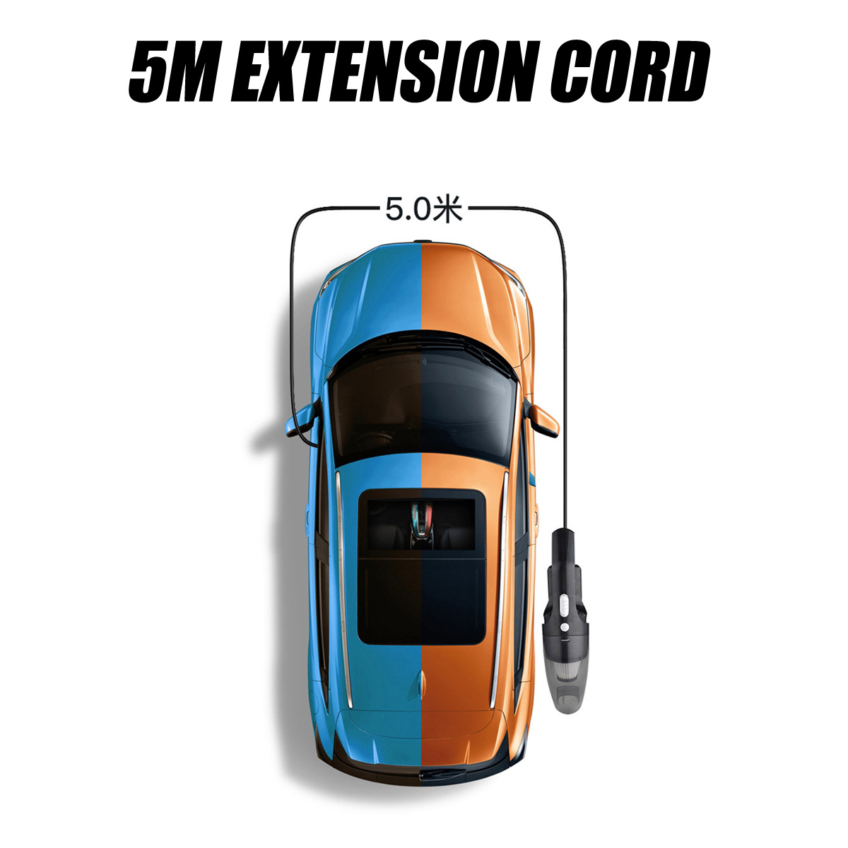 DC 12V Cable/ 120W Usb Cordless Car Vacuum Cleaner Wet and Dry Dual Use Auto Portable Vacuums Cleaner 3500pa for Home Office