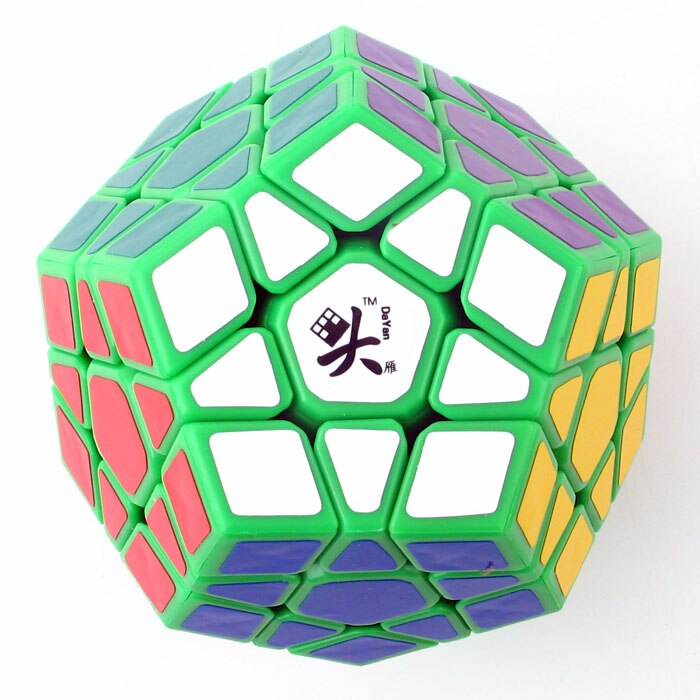 Original DaYan Megaminxes V2 M 12 sides magnetic cube puzzles Dayan 3x3 dodecahedron cubo magico educational toys for kids: v1 light green