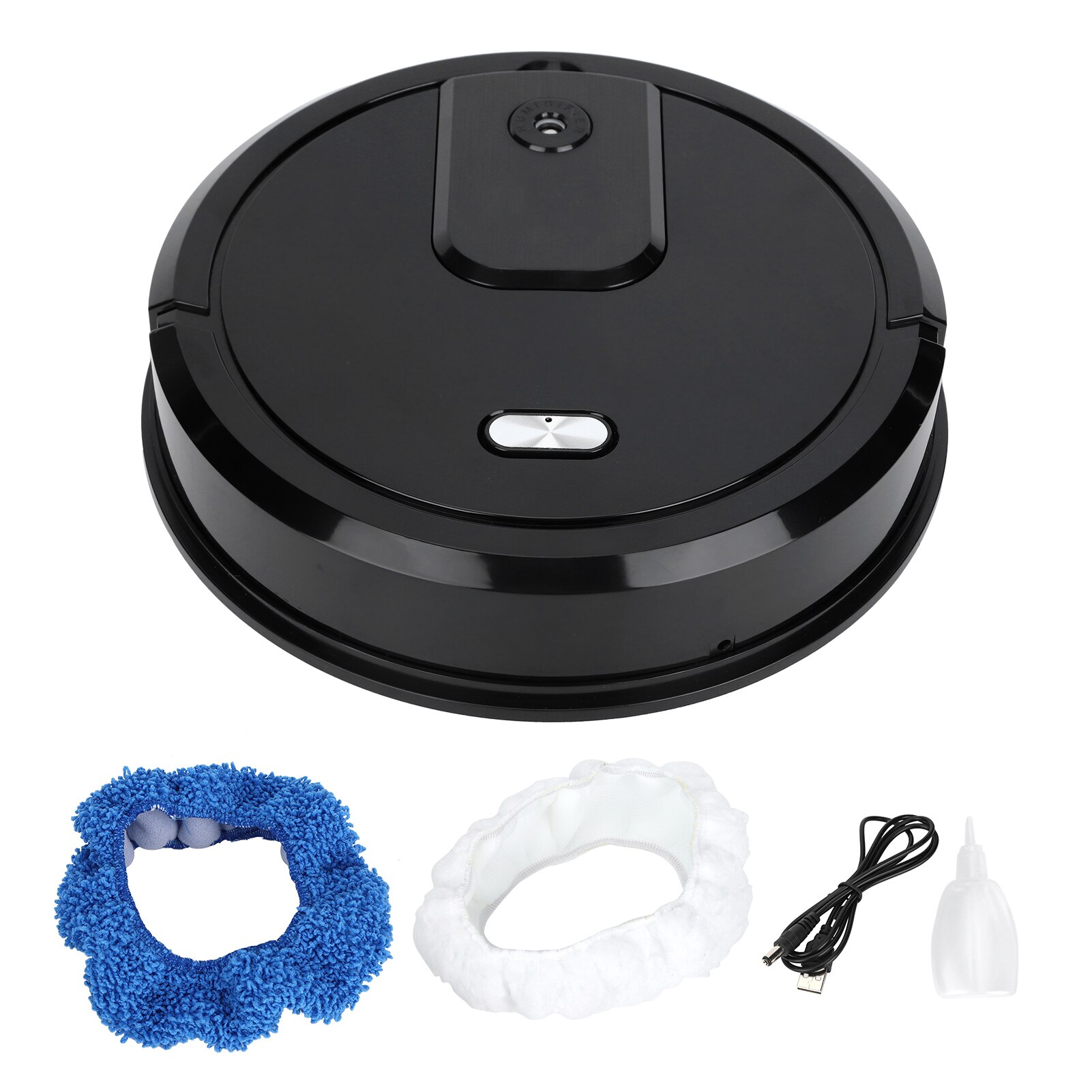 Household Vacuum Cleaner Robot Wet and Dry Cleaning Sweeper Rechargeable Sweeping Machine Automatic Automotive Mopping Appliance: Black