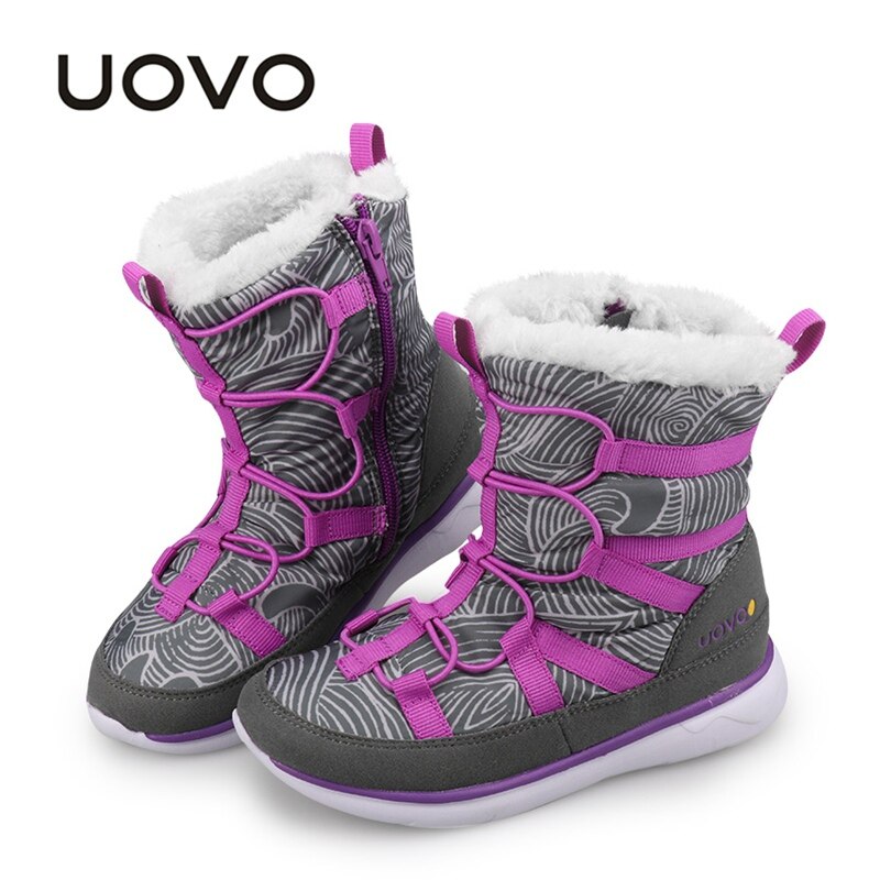 Uovo Warm Kids Schoenen Mode Snowboots Kinderen Sport Schoenen Voor Jongens En Meisjes Eur Size #28-37