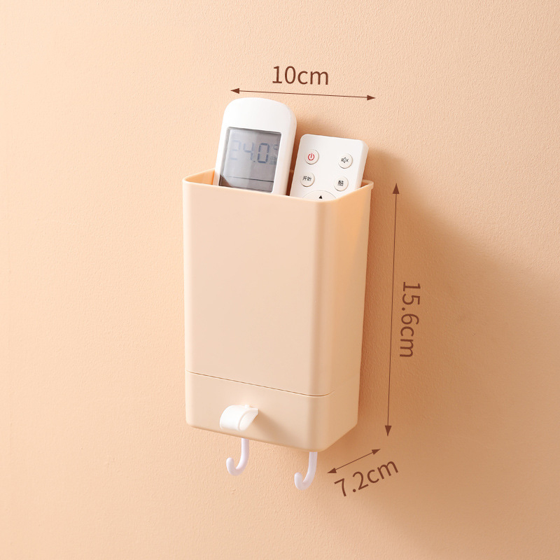 Wall Mount Bedside Organizer Storage Box Adhesive Bedside Shelf Accessories Pen Holder Stand Rack For Bedroom Bathroom Office: Pink