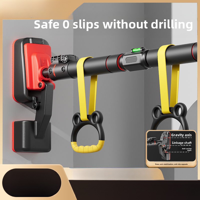Barra horizontal doméstica, equipamento fitness interno, esportes domésticos, anéis sem perfuração, dispositivo de pull-up de haste única na porta