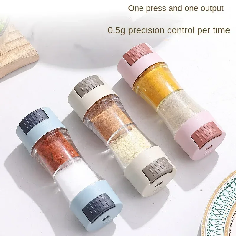 0.5g- doserings saltkare presstyp dispenser dubbelhövdad socker krydda peppar kryddflaska kvantitativ strö saltverktyg