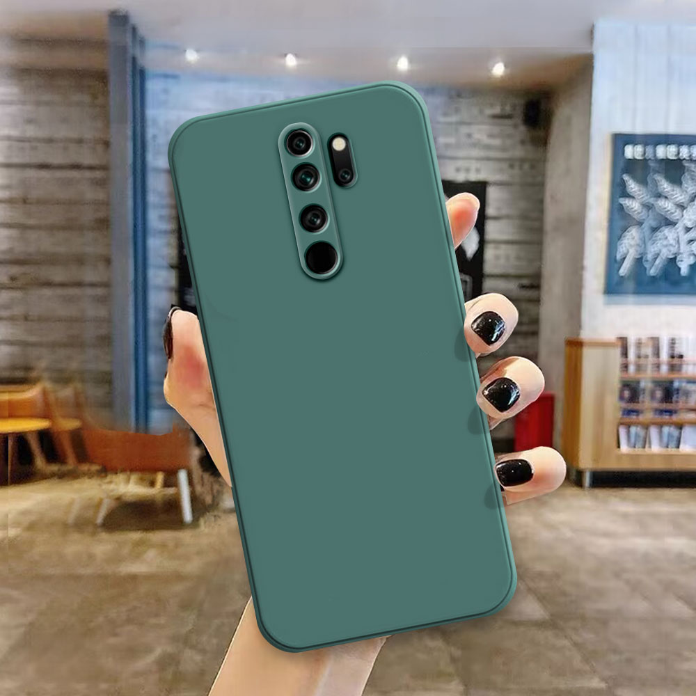 Funda para Redmi Note 8 Pro, Fundas de teléfono para Xiaomi Redmi Note 8 8T, Fundas de silicona suave a prueba de golpes: ABS / Verde militar