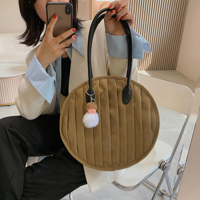 Mara &#39;S Droom Vrouwen Schoudertas Art Retro Grote Capaciteit Satchel Handtas Vrouwen Tassen Canva Fold Ronde Grote Clutch canvas Tas: B