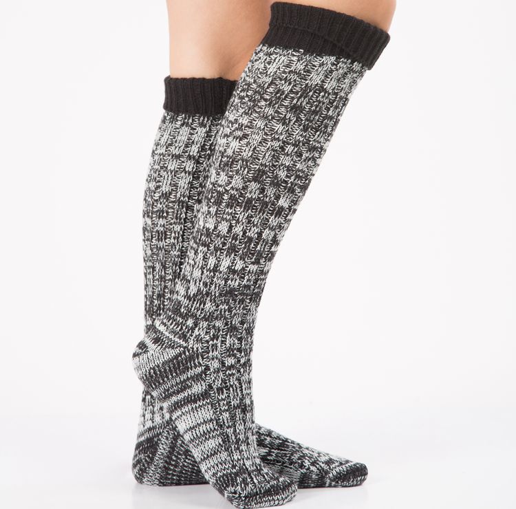 1 Pair Women's Knitted Boot Socks Boot Cuffs Toppers Knit Leg Boot Knee High Long Leg Warmers Sock: color 3