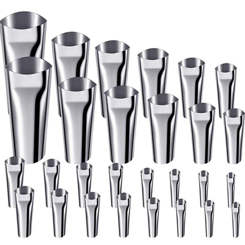 28 Pcs Breeuwen Gereedschap, Kalefateren Nozzle Applicator Breeuwen Finisher Nozzle Accessoires, Kit Afwerking Tool