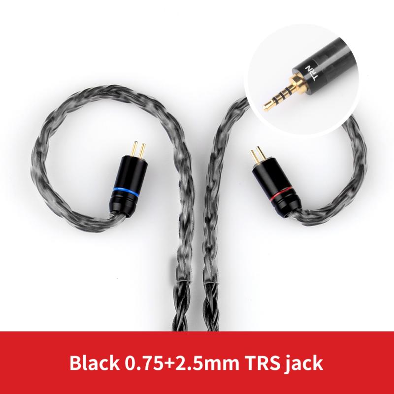 16 core-strand Silver Plated Balanced Cable To 0.75 0.78 2pin/mmcx Connector Hifi MMCX Upgrade Cable For TRN V80/KZ/TFZ: 04