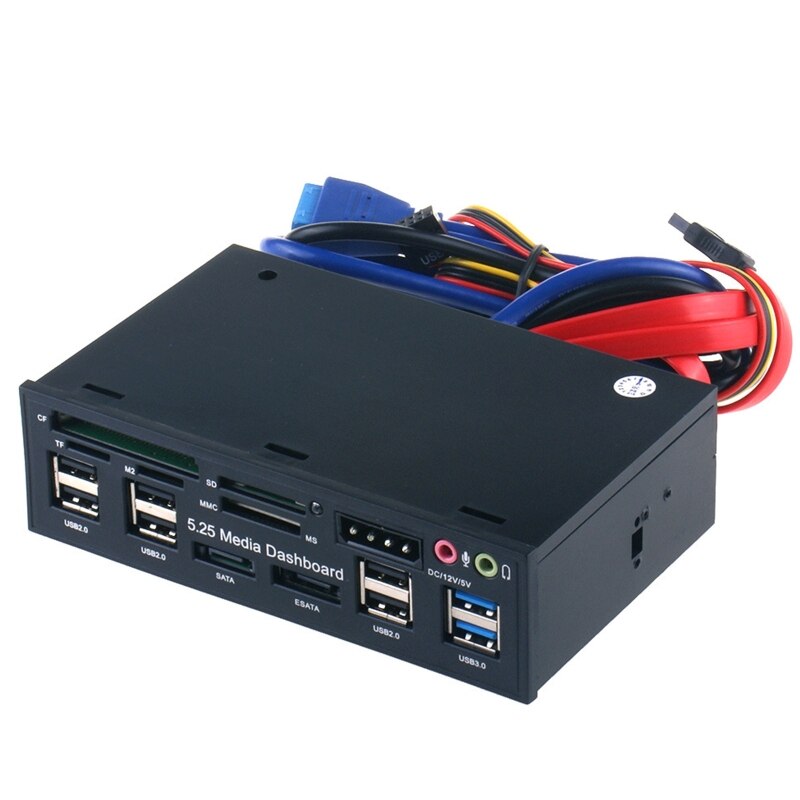 Computer Interne Usb 3.0 Hub Kaartlezer Pc Dashboard Voorpaneel Kaartlezer 15Pin Power Poort