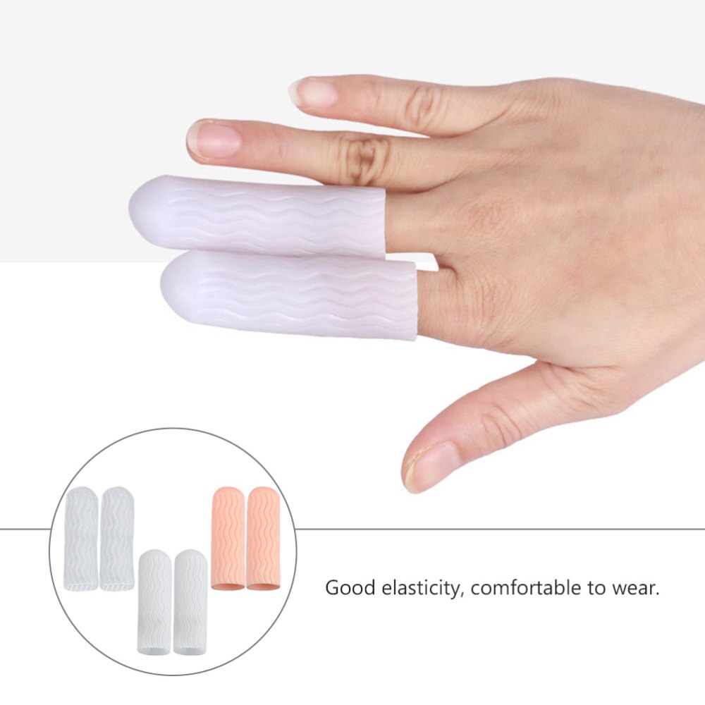 3 Pairs Comfortable Finger Sleeve Wear-resistant Finger Protector Sleeve Finger Covers Toe Tube Finger Protector Sleeves