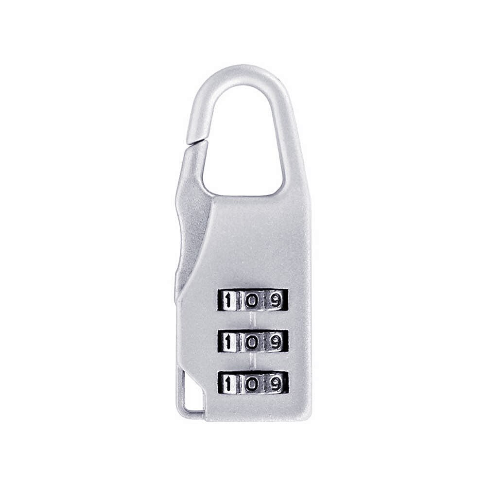 Resettable 3 Mini Dial Digit Number Code Password Combination Padlock Travel Suitcase Luggage Security Number Lock: Silver