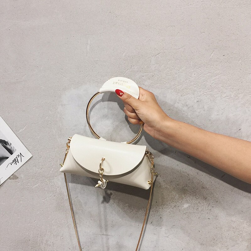 Dames mini tote bag zomer leren dames handtas ketting schoudertas messenger bag bolsos mujer: 21 cm witte