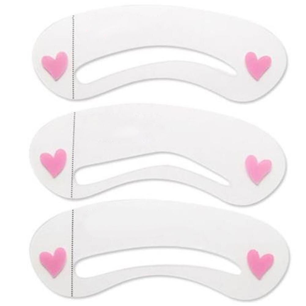 Pochoir de maquillage pour les sourcils, facile à utiliser, pratique et réutilisable, 3 pièces,