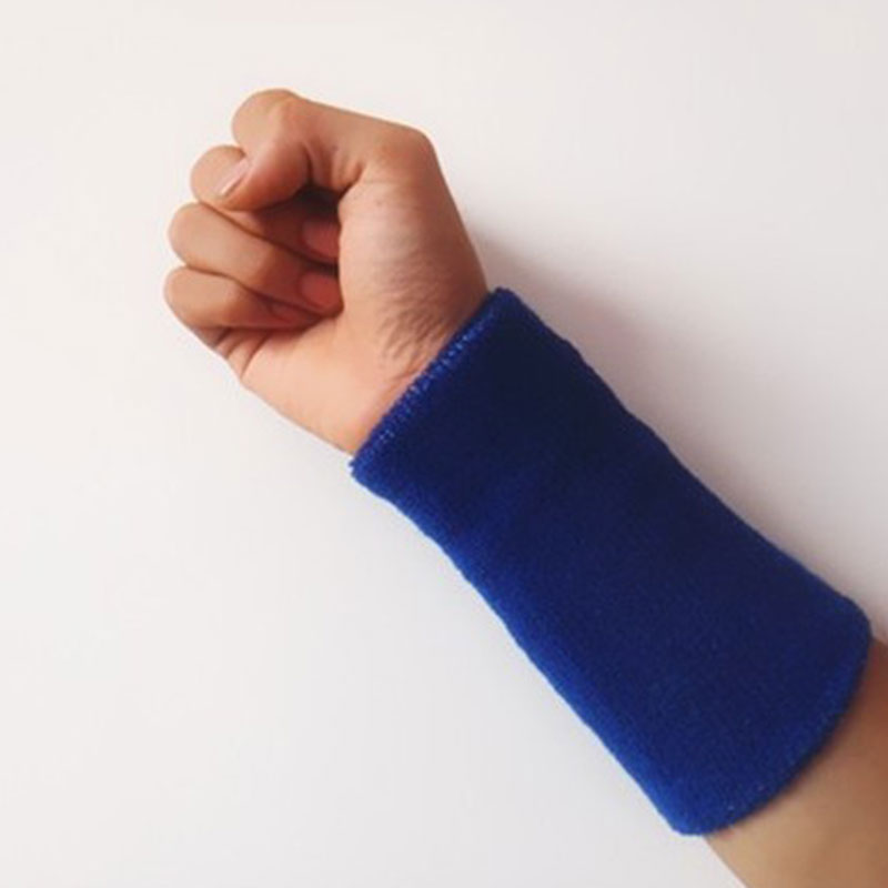 Bracelet anti-transpiration pour sport, fitness, Yoga, bras, manche absorbant la sueur, serviette, attelle, équipement de protection, 1 pièce: Bleu Royal