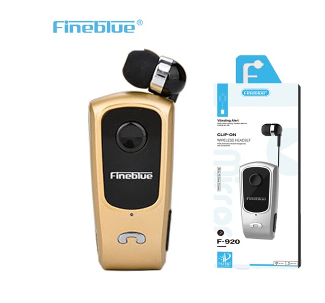 Fineblue F920 pro mini auricolare senza fili retrattile auricolare Bluetooth portatile chiamate ricorda vibrazione sport correre cuffie Gamer: originale scatola d'oro