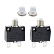 2X 125/250V AC 10A Switch Push Reset Button Circuit Breaker Overload Protector