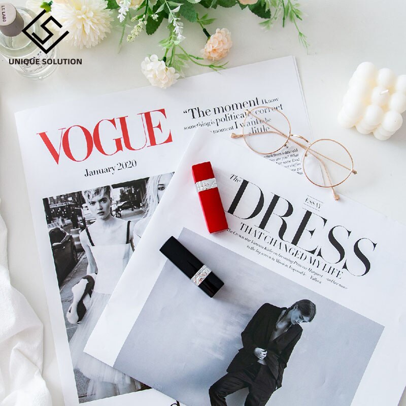 Simple and Fashionable Newspaper Photo Props Model Posing for Photography Background Set Decoration Magazine Style Retro Poster