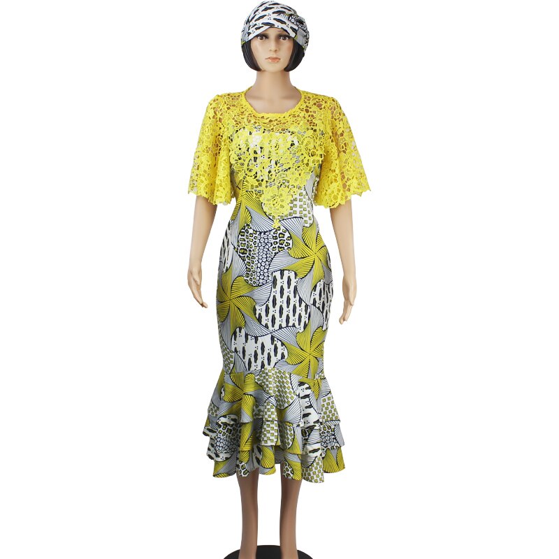 Afrikkalainen naisten mekko kaksiosainen silkkipainatus vahakangas tulostus afrikkalainen vaatetus laukku lonkka pitkä mekko mekko  d181212