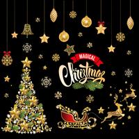 Christmas Wall Sticker Window Glass Decal Santa Claus Snowman Elk Mural Art Year Christmas Decor Home Wall Sticker Xmas: I