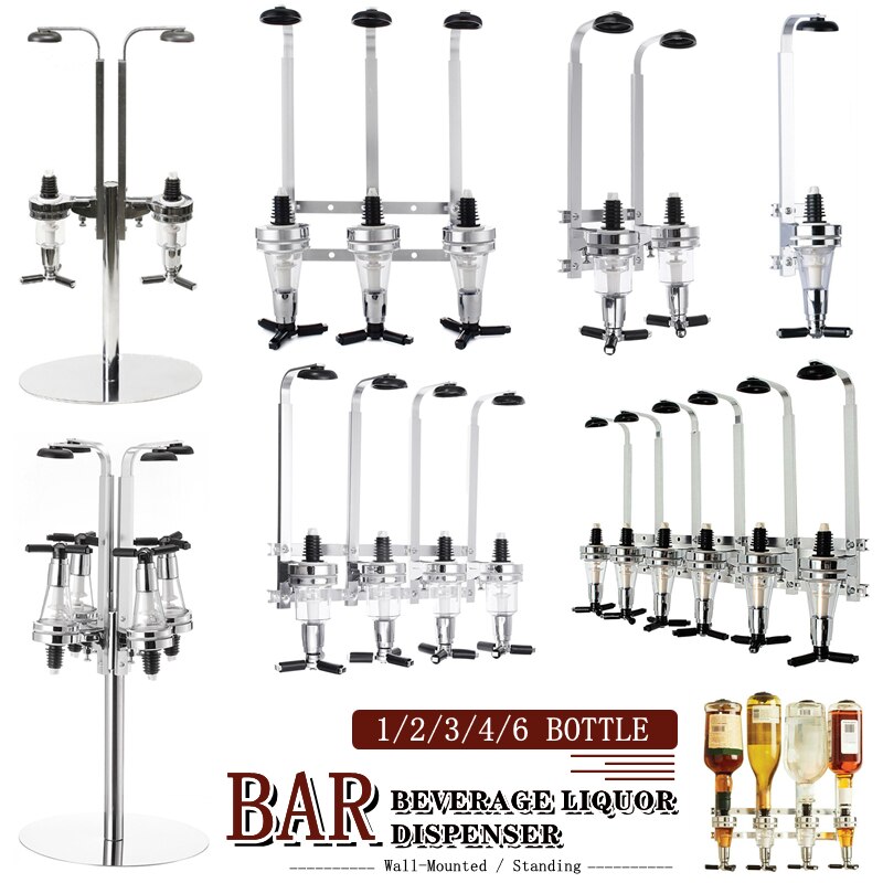 Distributeur de liqueur mural 1-6 bouteilles, support pour Cocktail, vin, bière, Bar, distributeur de boissons, séparateur d&#39;alcool