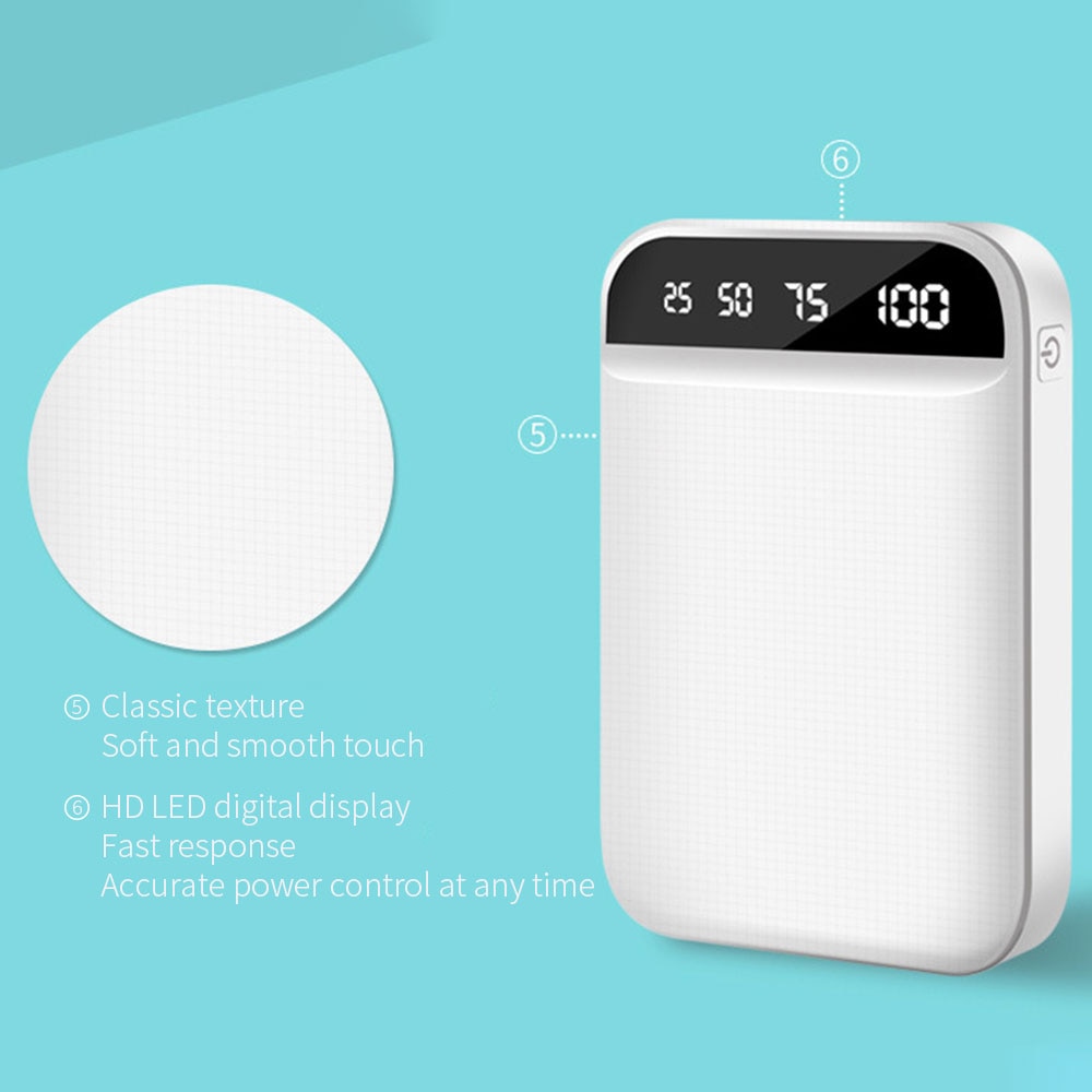 FLOVEME Cute Power Bank Double Portable 10000mAh Battery Powerbank Travel Digital Display Poverbank for iPhone XR Xiaomi Huawei