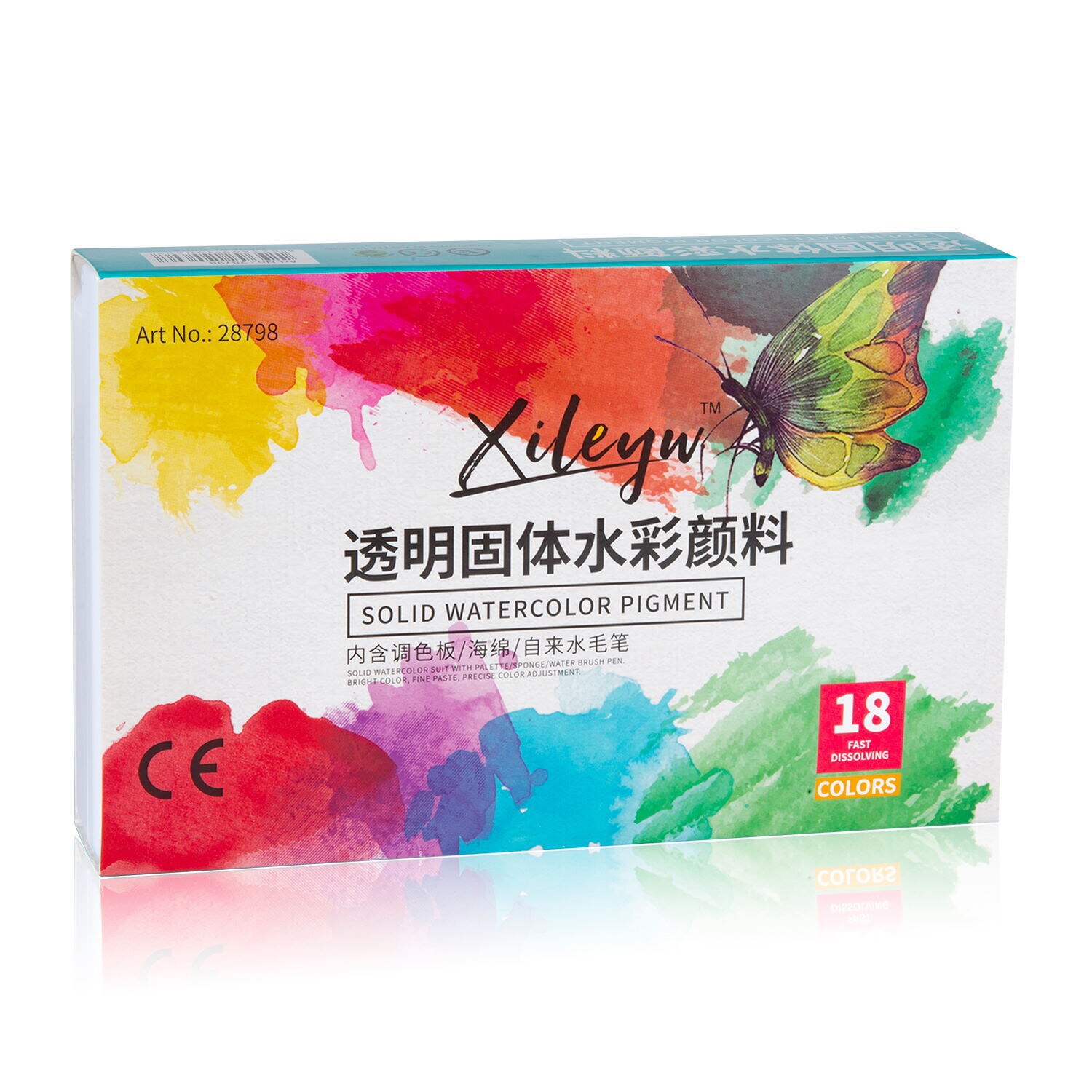 Acrylic Paints Superior Solid Watercolor Paint Set With Brush Pen Foldable Travel Water Color Pigment Drawing Set 03111: 18 Colors