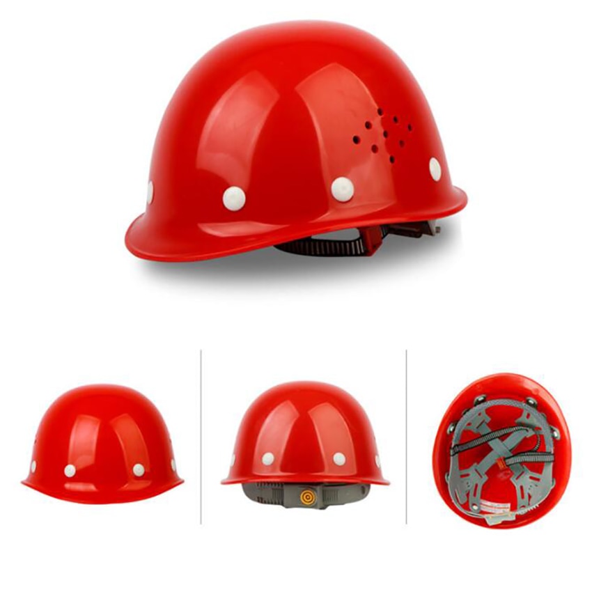 Fiberglass ABS Breathable Safety Helmet Protective Cap Style Hard Hat, Vented, 8-Point Ratchet Suspension for Construction