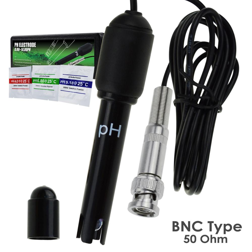 PH Probe with BNC Connector, 150cm Long Cable 0-14pH Test Sensor Electrode for PH Meter Monitor Controller