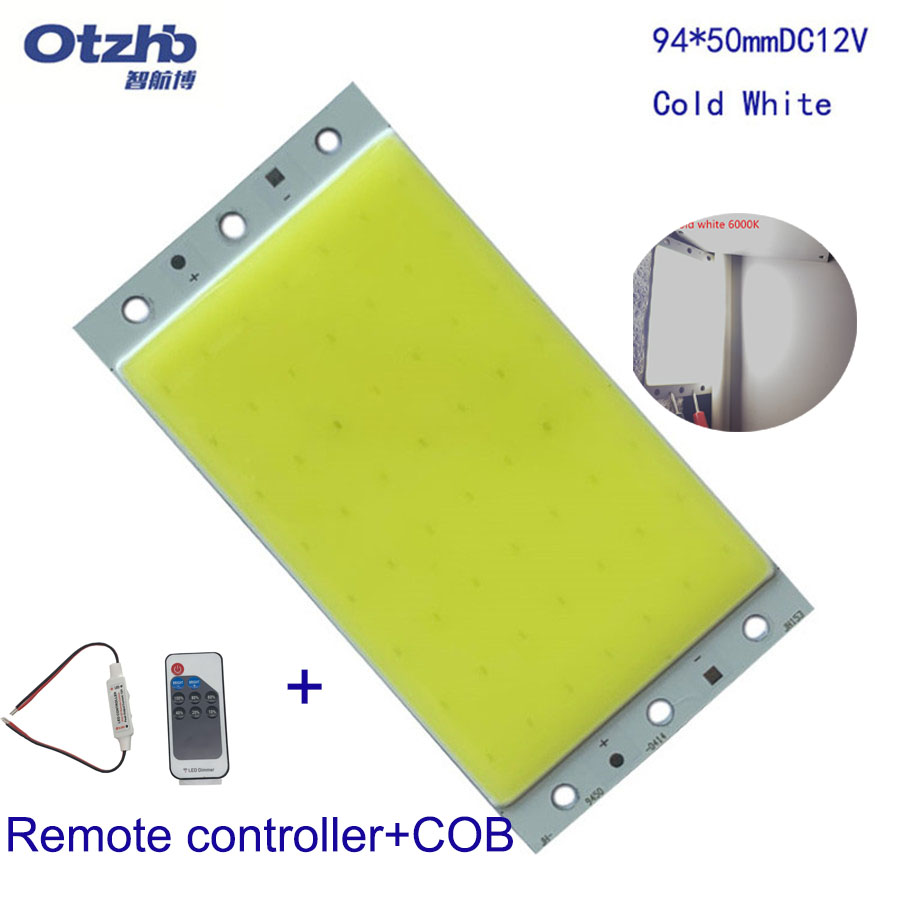 Panneau lumineux LED 12V 15W COB avec contrôleur de gradation 1500lm, 2 pièces/lot, ampoule blanche froide naturelle chaude pour la décoration de travail de bricolage
