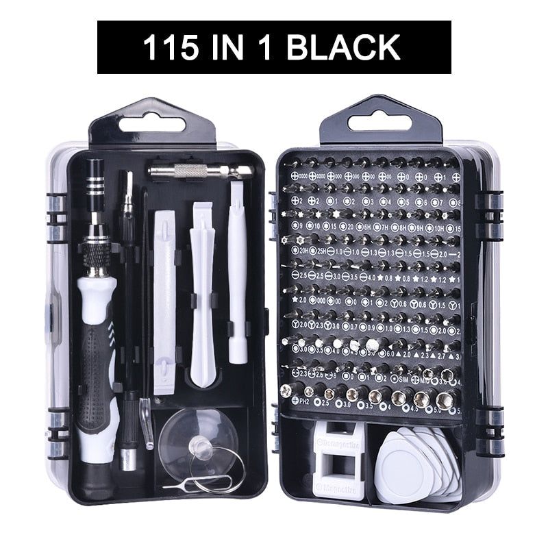 138/115/52 In 1 Precision Screwdriver Set Magnetic Screwdrivers Kit Precision Torx Hex Screwdriver Hand Tools Muiluse Repair set