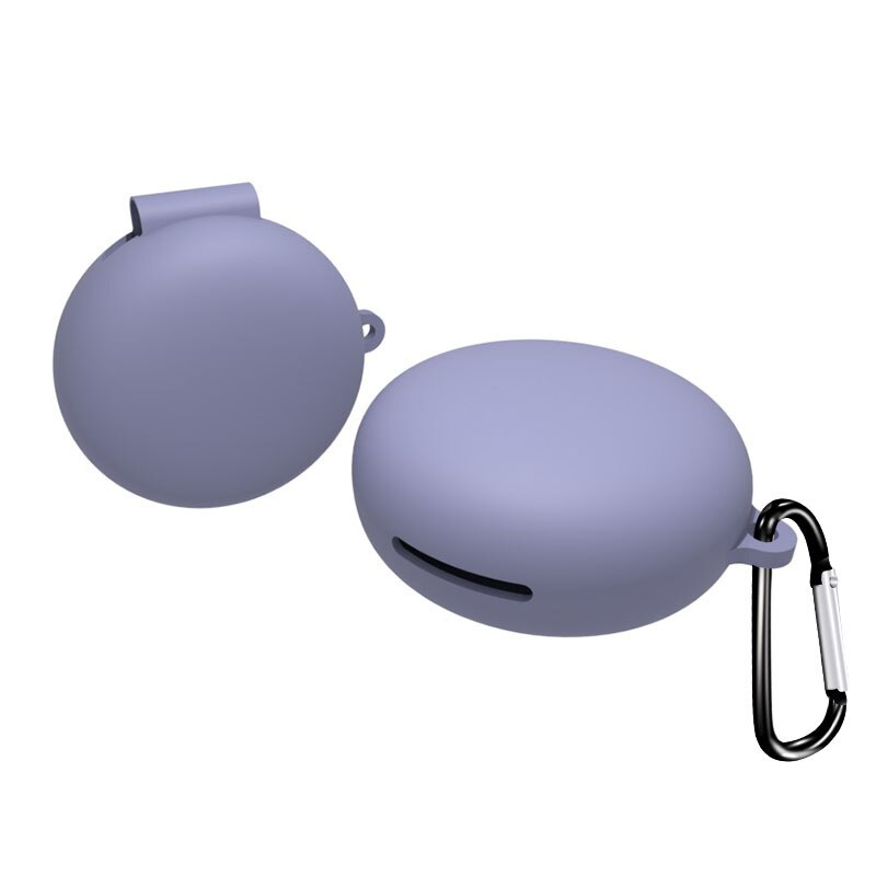 Siliconen hoesje voor oppo enco  w31, volledige beschermhoes, schokbestendige beschermer voor enco  w31 hoesje: Paars