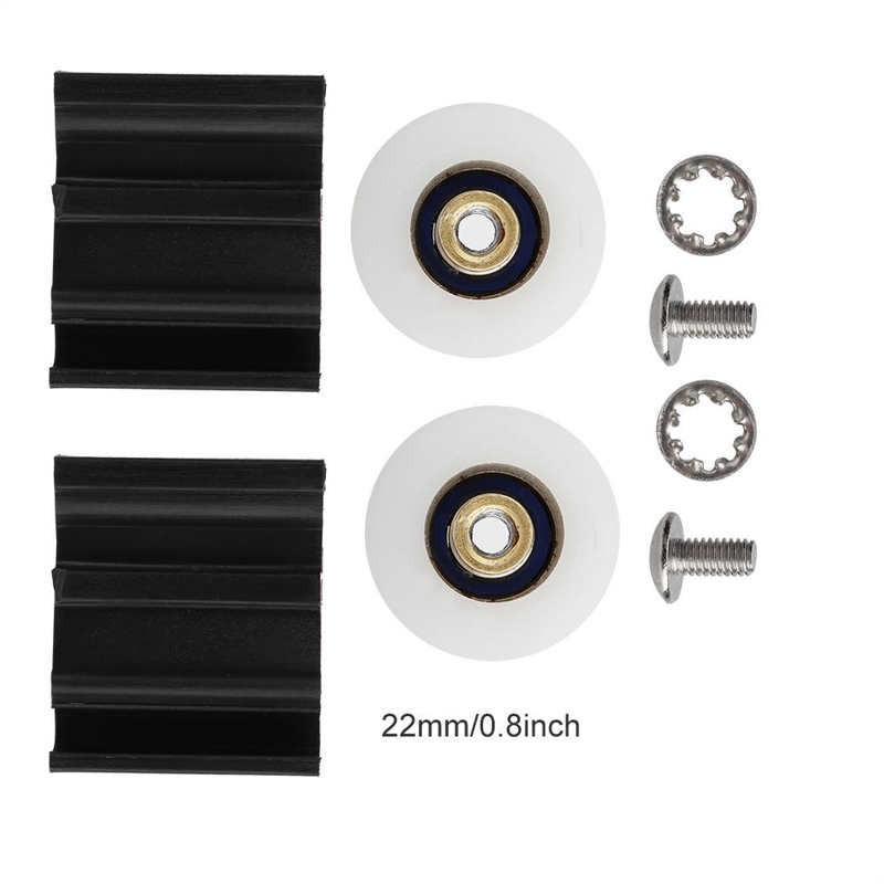 22Mm Plastic Zalen Kas Deur Wiel Vervanging Kits Kas Deur Wiel Kas Accessoires